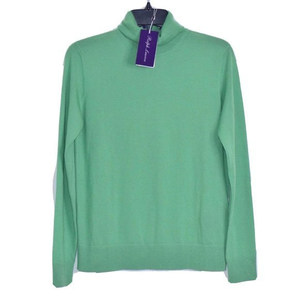 $850‎ New Ralph Lauren Purple Label Cashmere Turtle Neck Women Sweater Size M